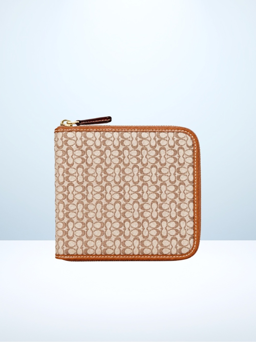 Coach Brown Signature CD Case, NWT